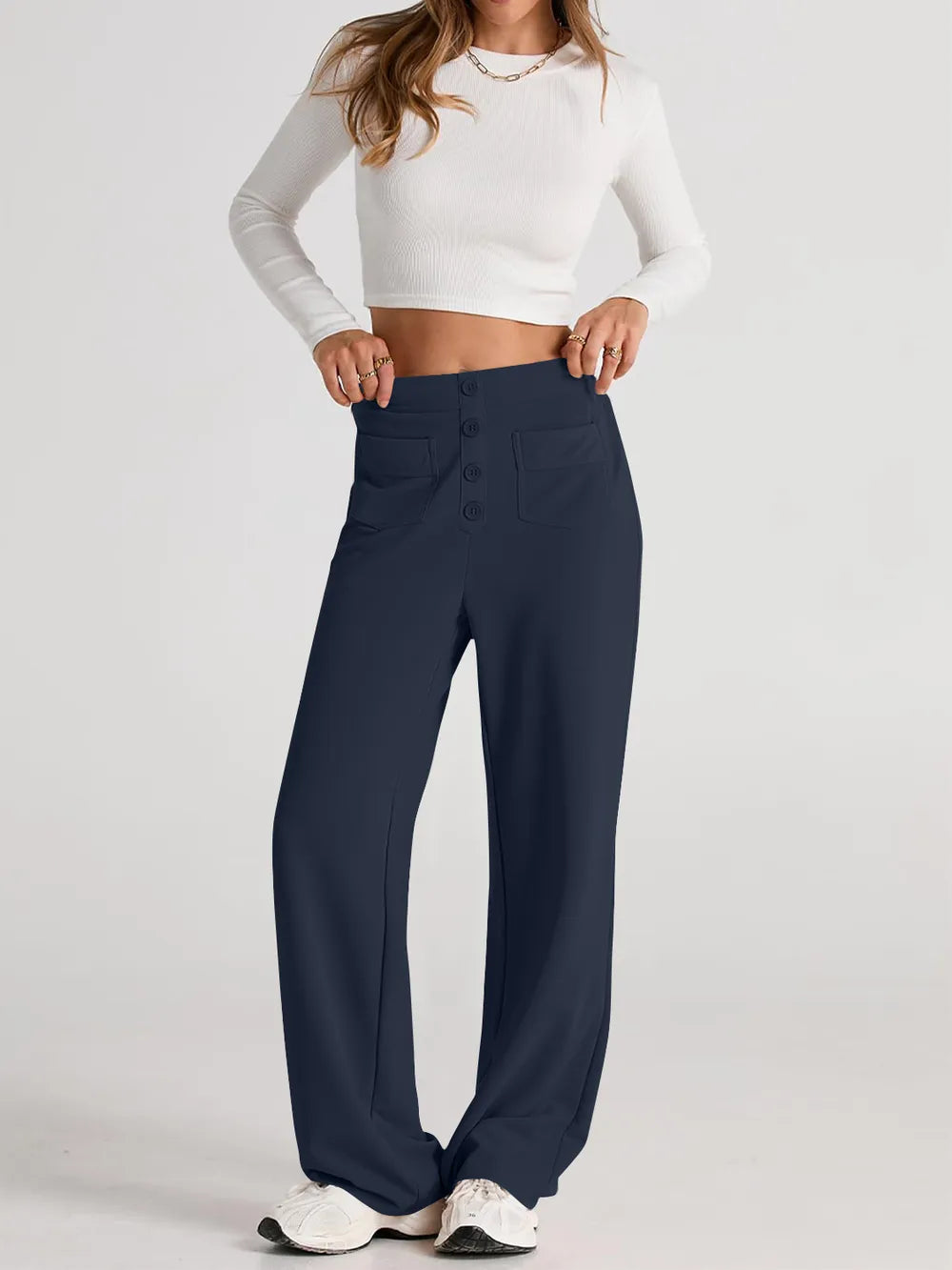 High Waist Wide Leg Pants – Trendsi | ClozArt