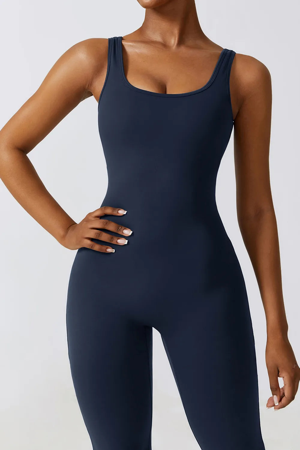 Basic Bae Cutout Ruched Bootcut Sleeveless Active Jumpsuit – Trendsi | ClozArt