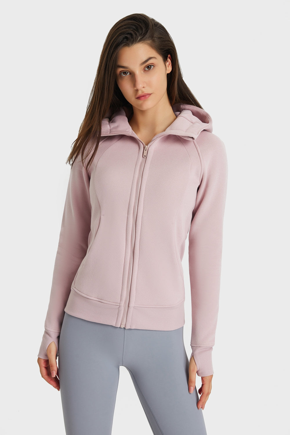 Millennia Zip Up Seam Detail Hooded Sports Jacket – Trendsi | ClozArt