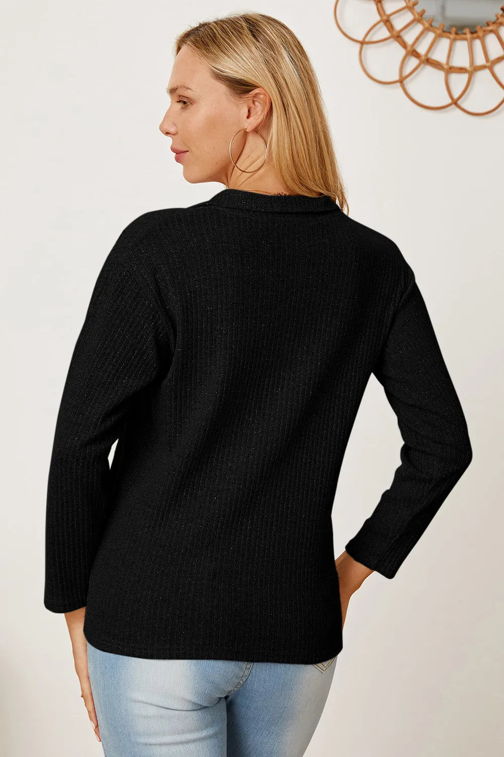 Collared Neck Dropped Shoulder T-Shirt – Trendsi | ClozArt