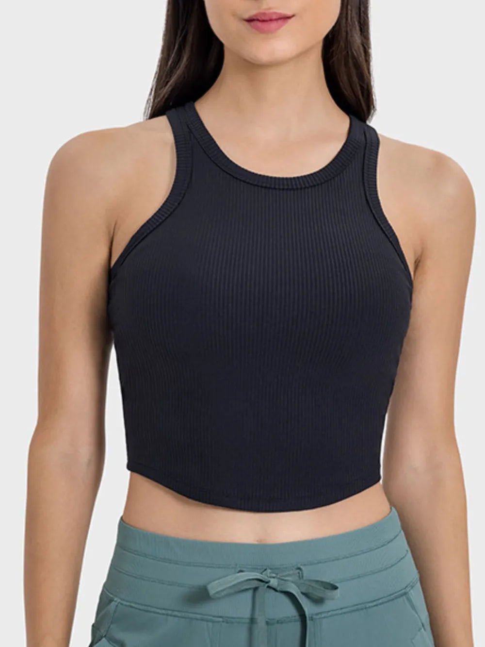 Millennia Round Neck Racerback Active Tank – Trendsi | ClozArt