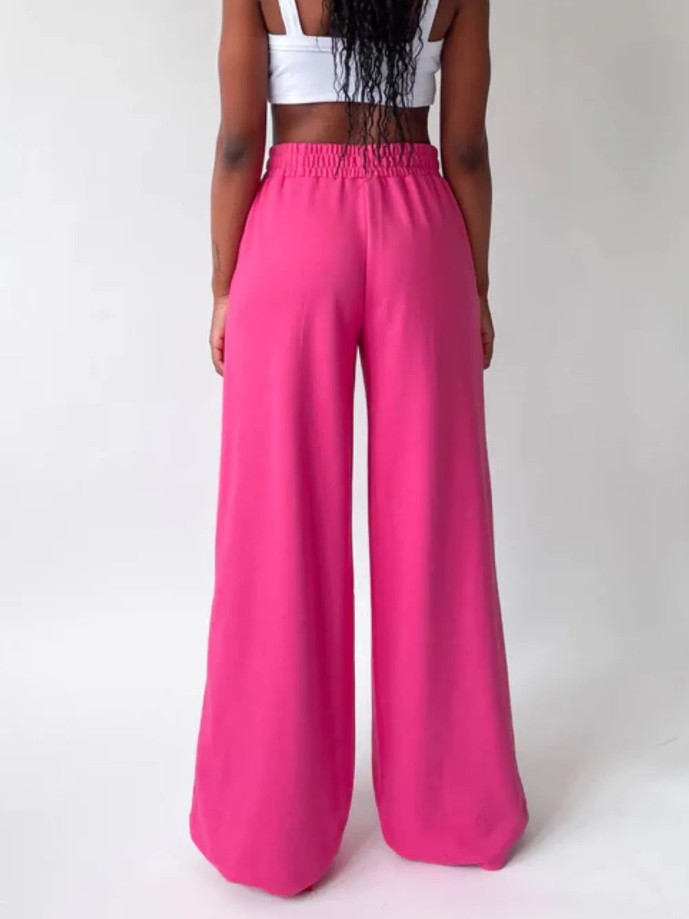 Elastic Waist Wide Leg Pants – Trendsi | ClozArt