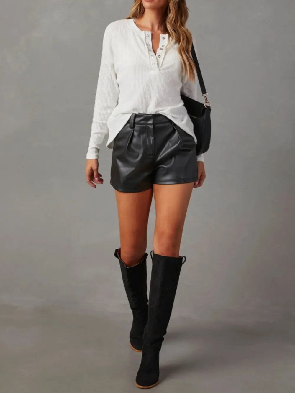 Half Snap Long Sleeve T-Shirt – Trendsi | ClozArt