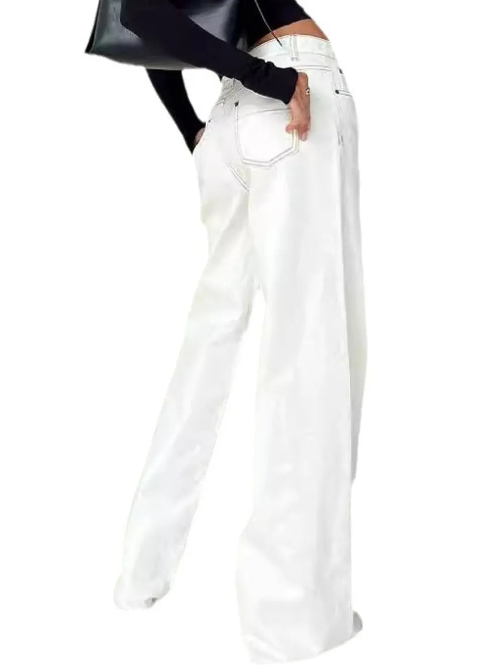 Wide Leg Jeans with Pockets – Trendsi | ClozArt