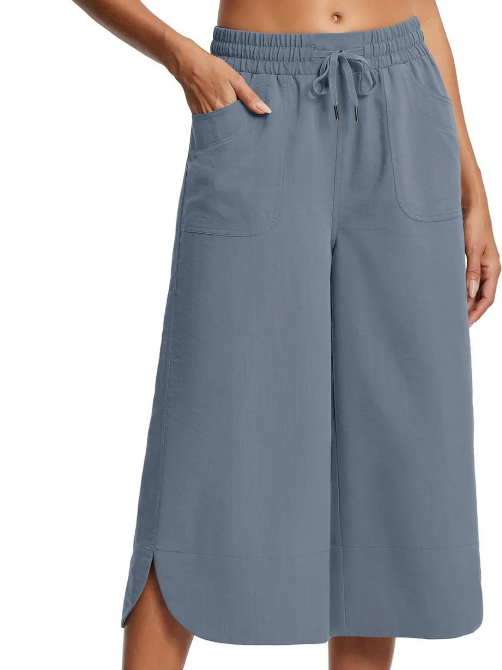 Full Size Drawstring Wide Leg Capris Pants Plus Size – Trendsi | ClozArt