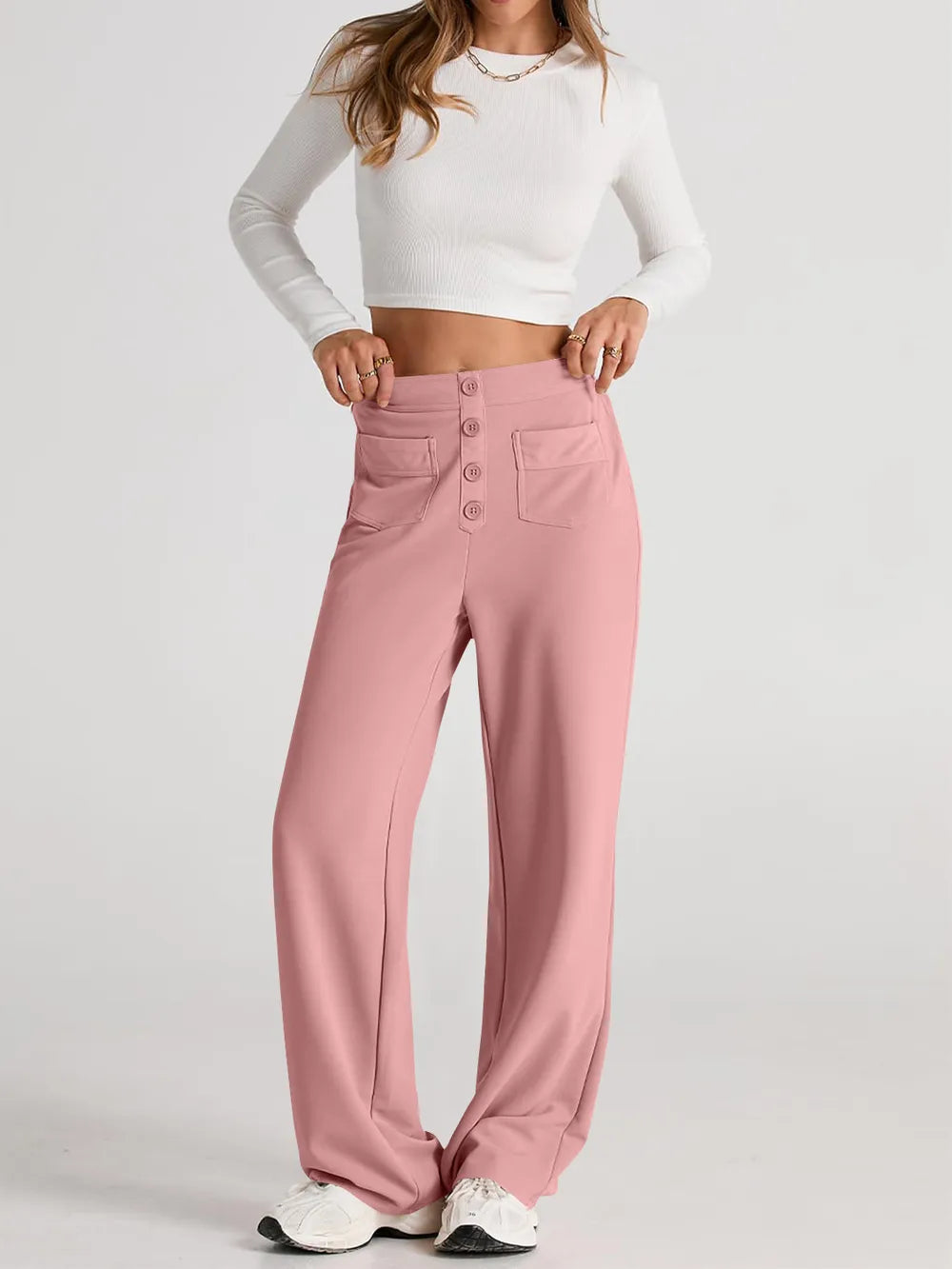 High Waist Wide Leg Pants – Trendsi | ClozArt