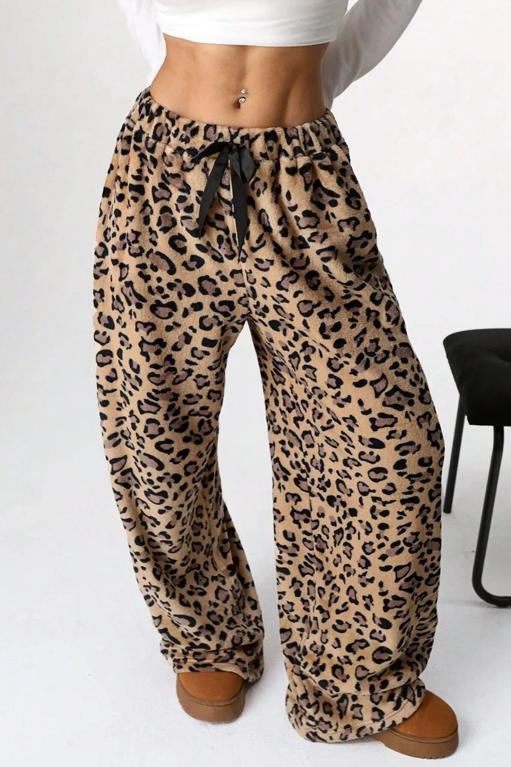Leopard Wide Leg Pants – Trendsi | ClozArt