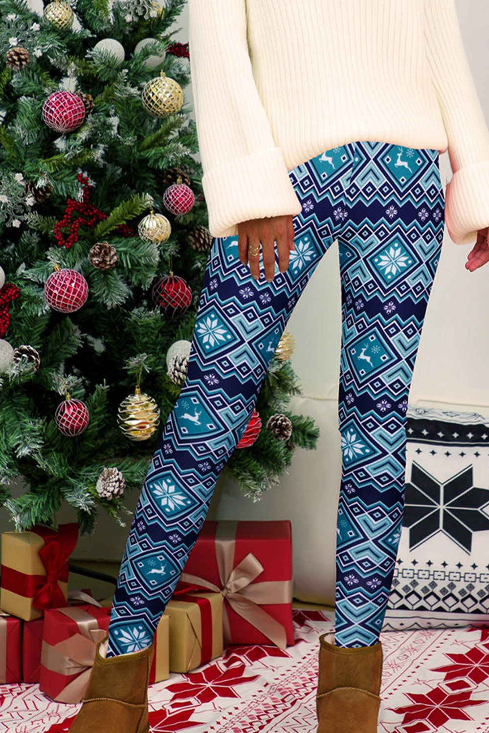 Full Size Geometric Leggings – Trendsi | ClozArt