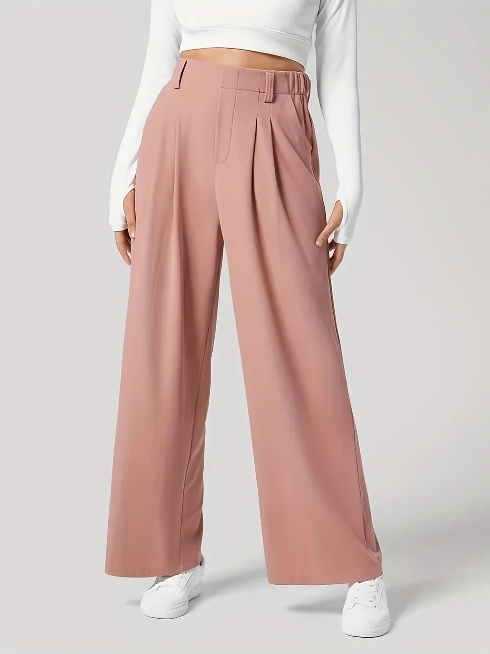 Wide Leg Pants with Pockets – Trendsi | ClozArt
