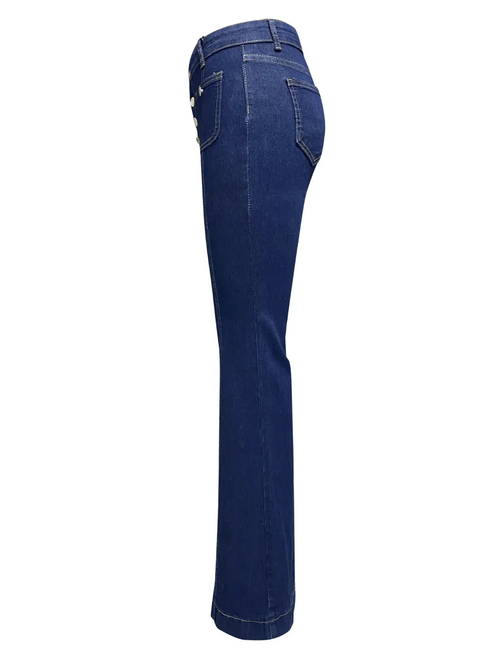 Button Fly High Waist Flare Jeans – Trendsi | ClozArt