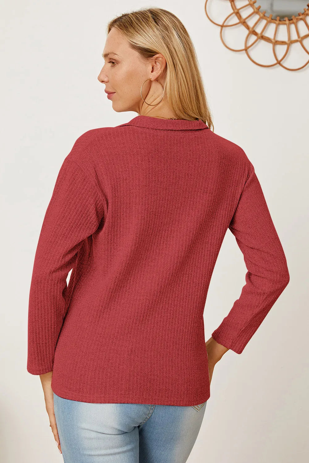 Collared Neck Dropped Shoulder T-Shirt – Trendsi | ClozArt