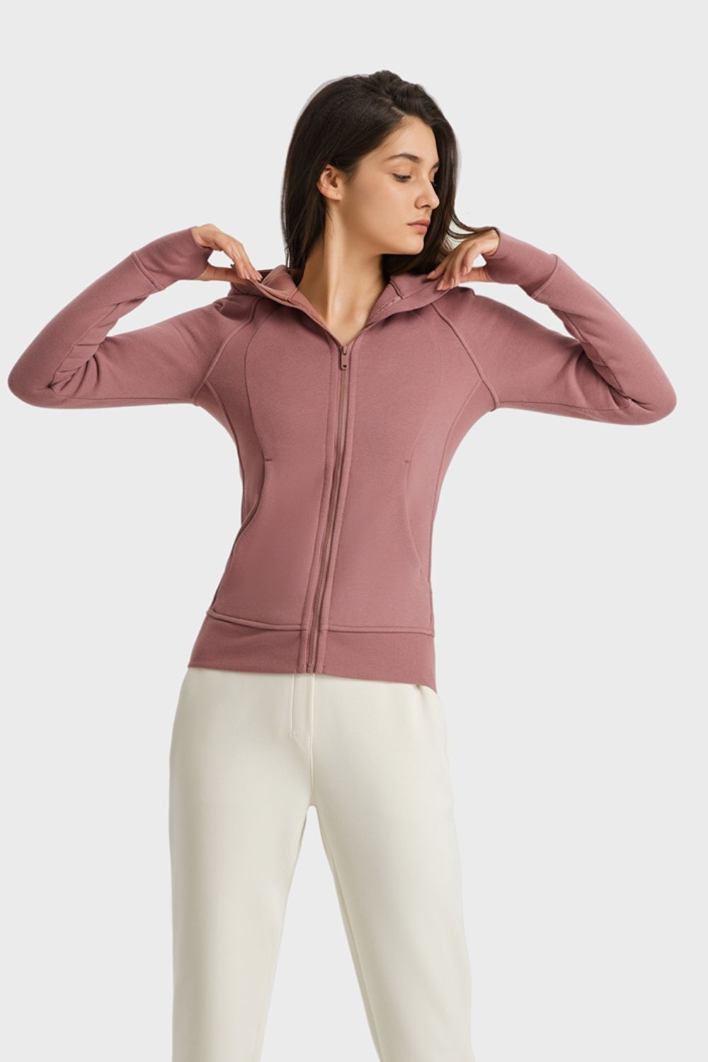Millennia Zip Up Seam Detail Hooded Sports Jacket – Trendsi | ClozArt