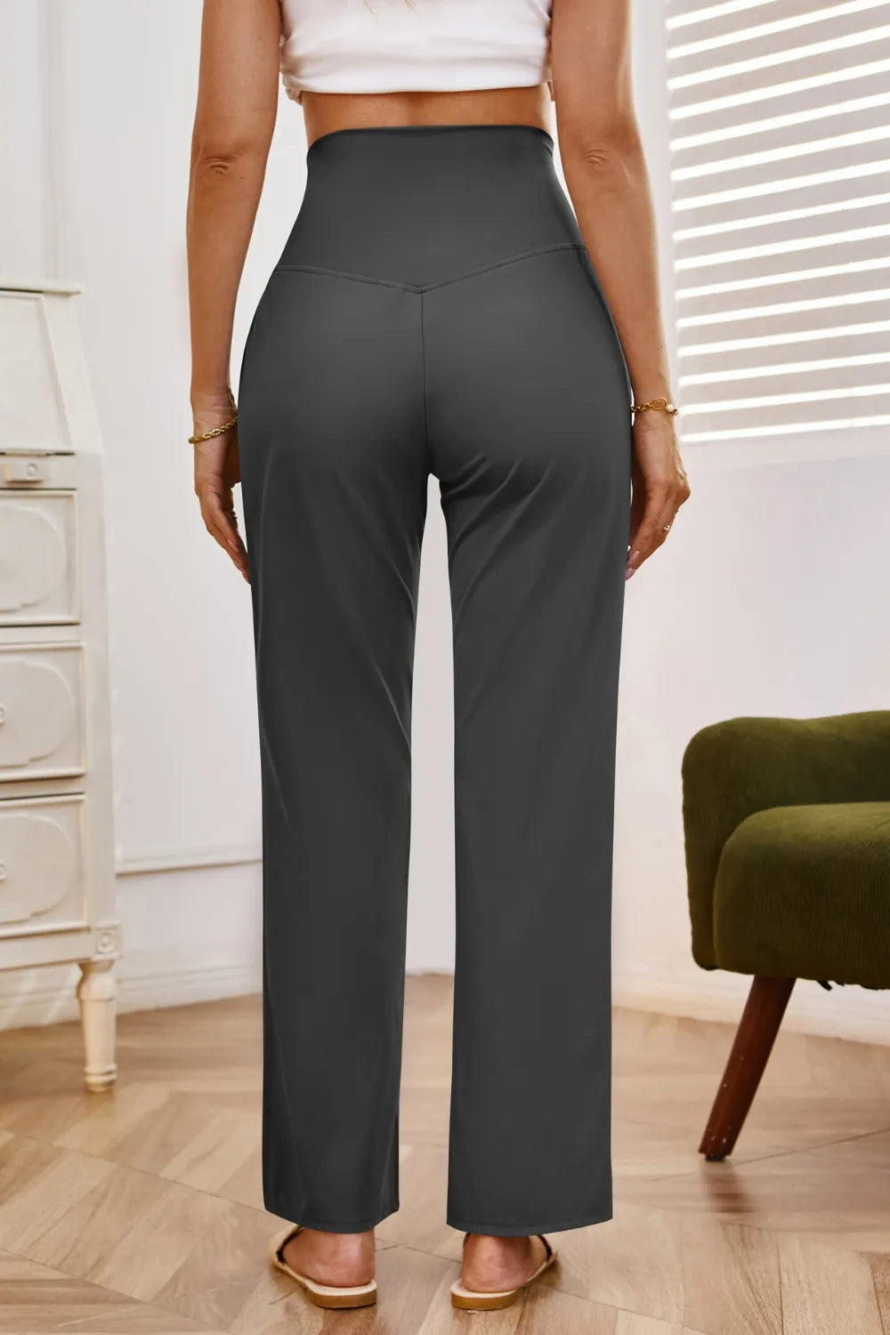 High Waist Wide Leg Pants with Pockets – Trendsi | ClozArt