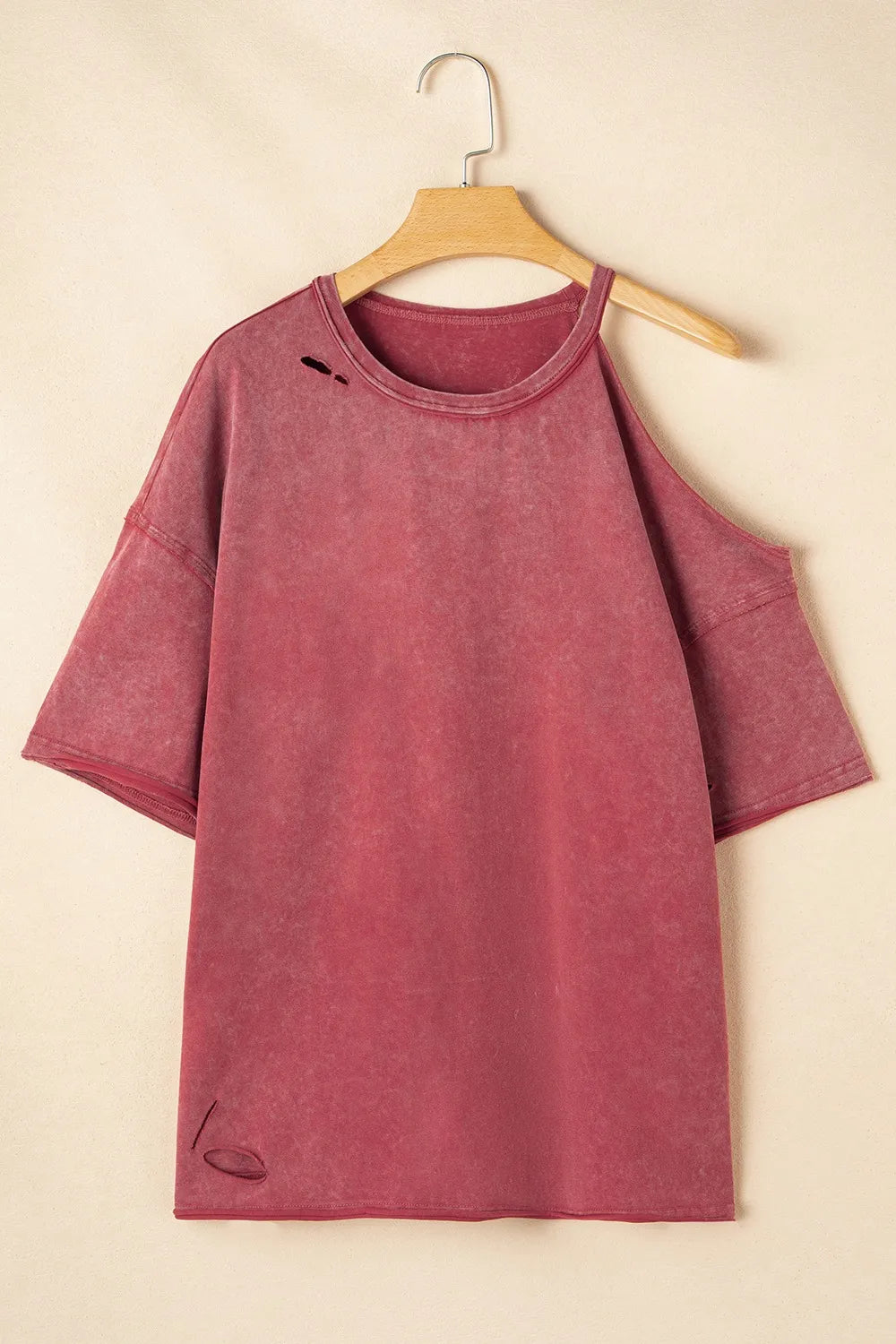 One Shoulder Half Sleeve Oversized Tunic T Shirt – Trendsi | ClozArt