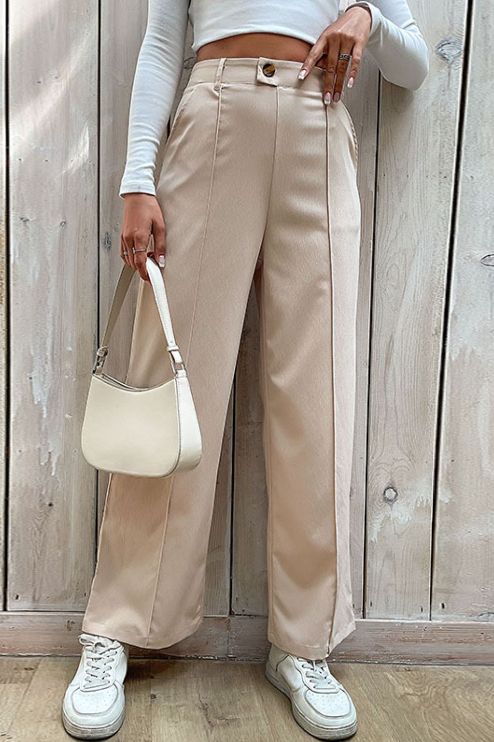 Perfee Center Seam Wide Leg Pants – Trendsi | ClozArt