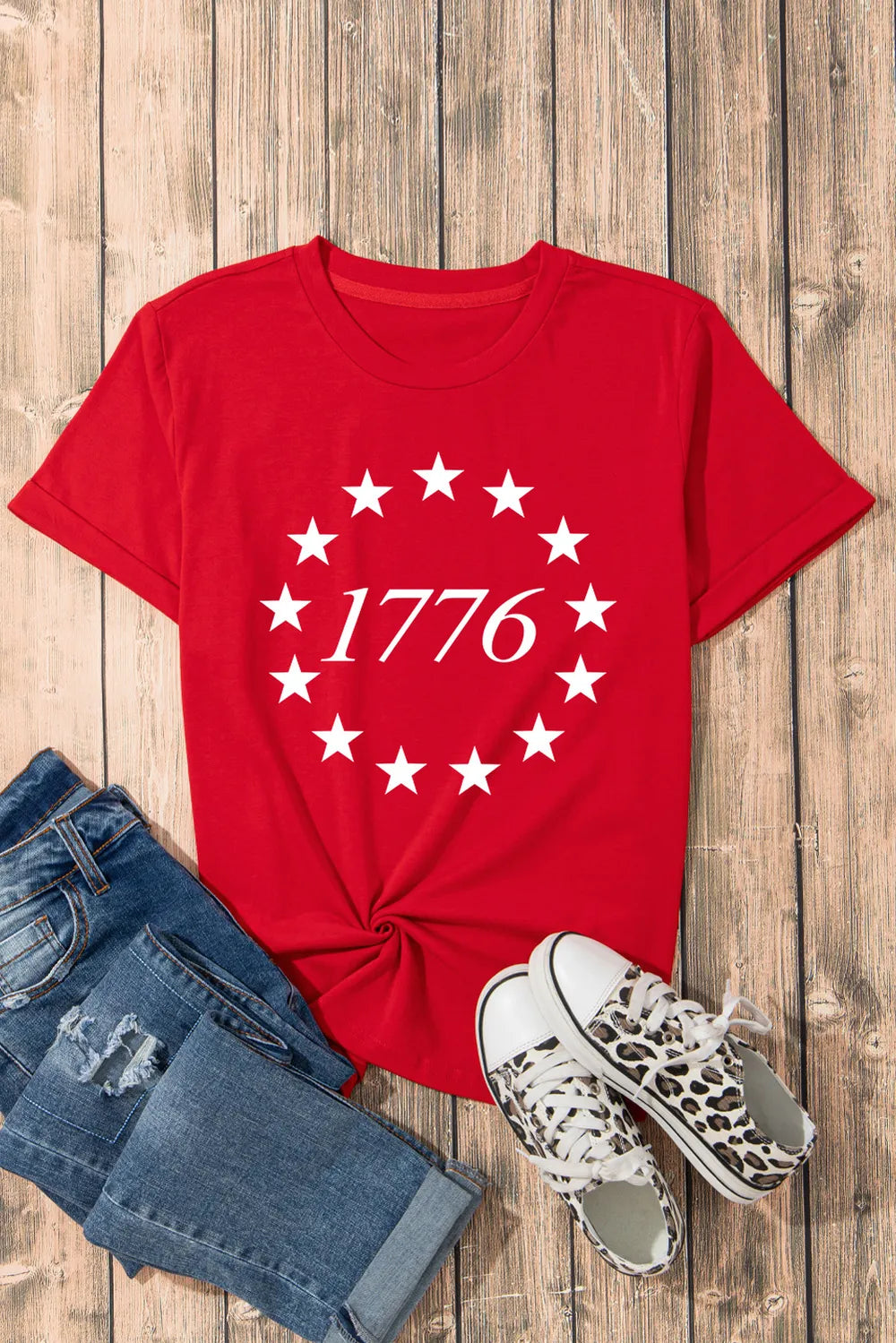 Graphic Round Neck Short Sleeve T-Shirt – Trendsi | ClozArt