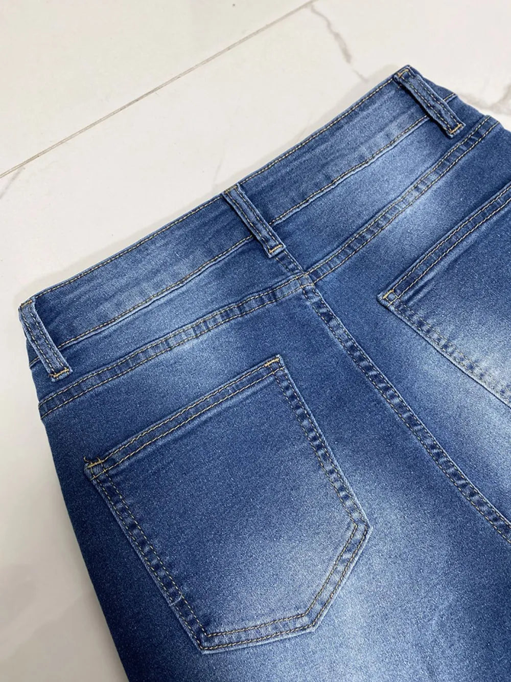 High Rise Rolled Straight Leg Jeans – Trendsi | ClozArt