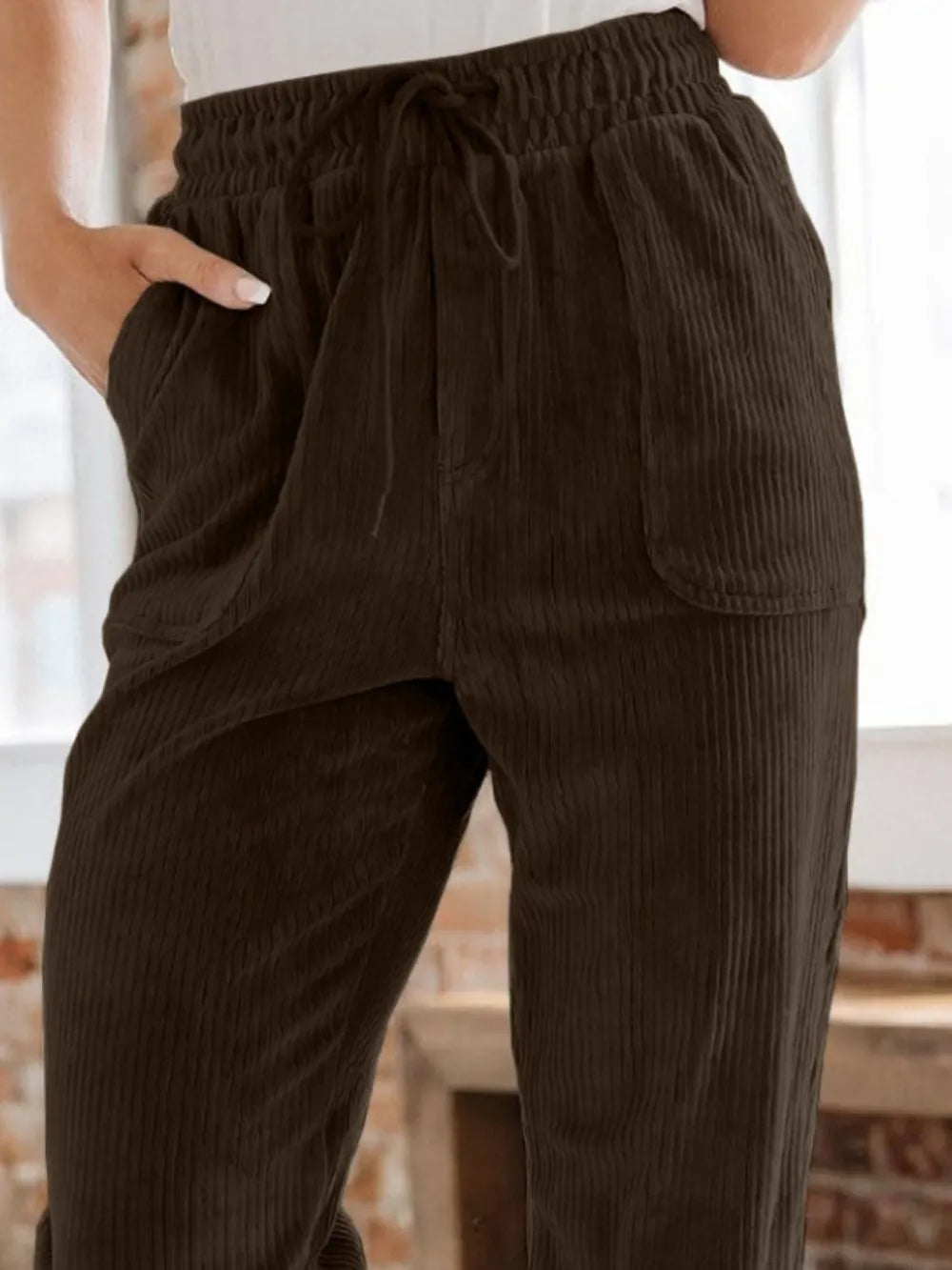 Drawstring Pants with Pockets – Trendsi | ClozArt