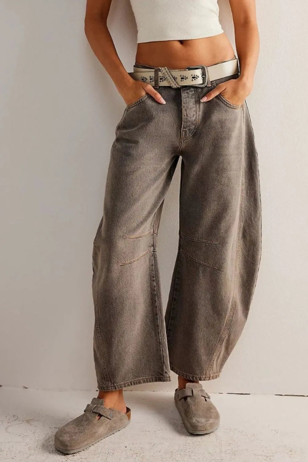 Wide Leg Jeans with Pockets – Trendsi | ClozArt