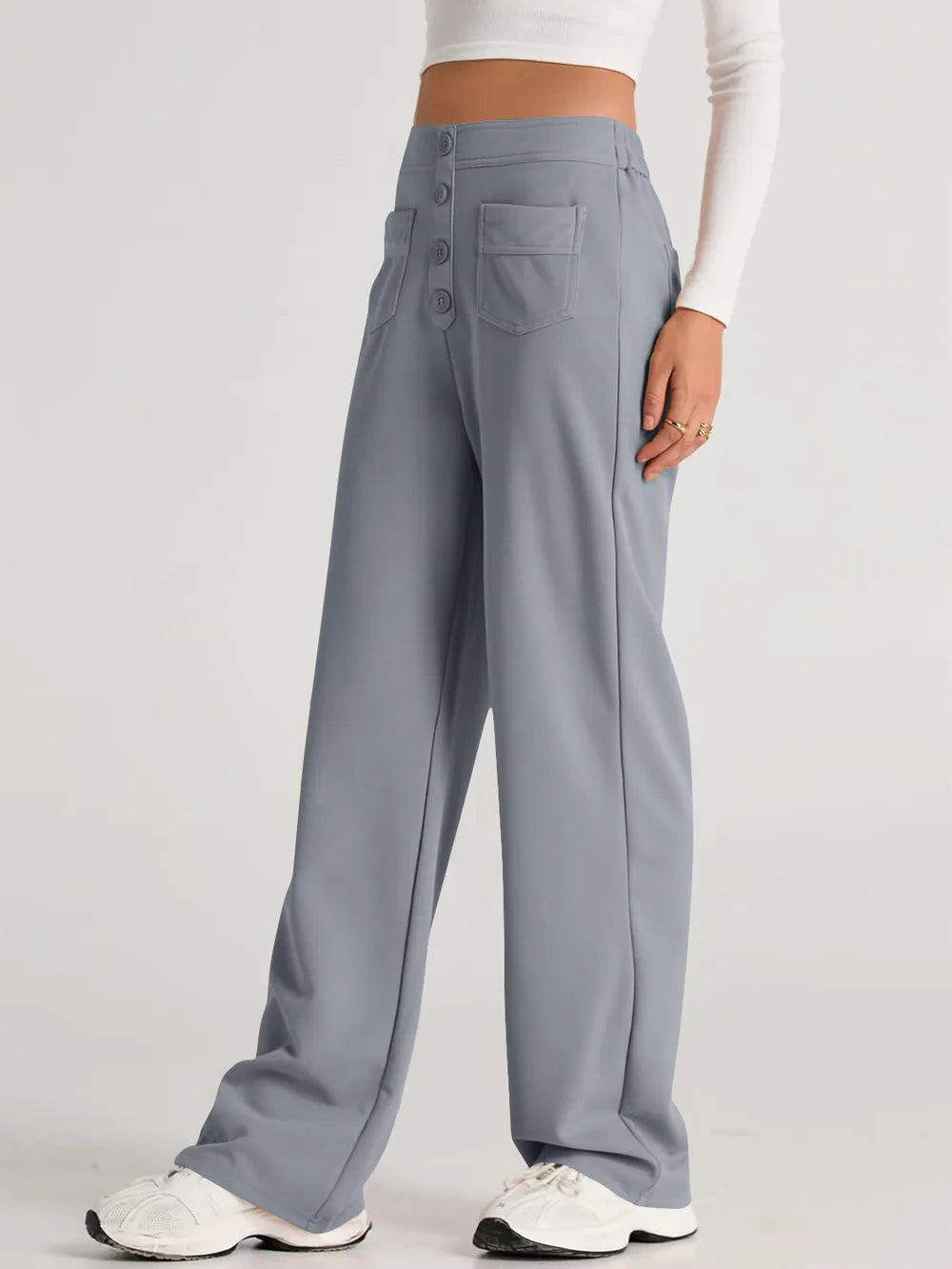 High Waist Wide Leg Pants – Trendsi | ClozArt