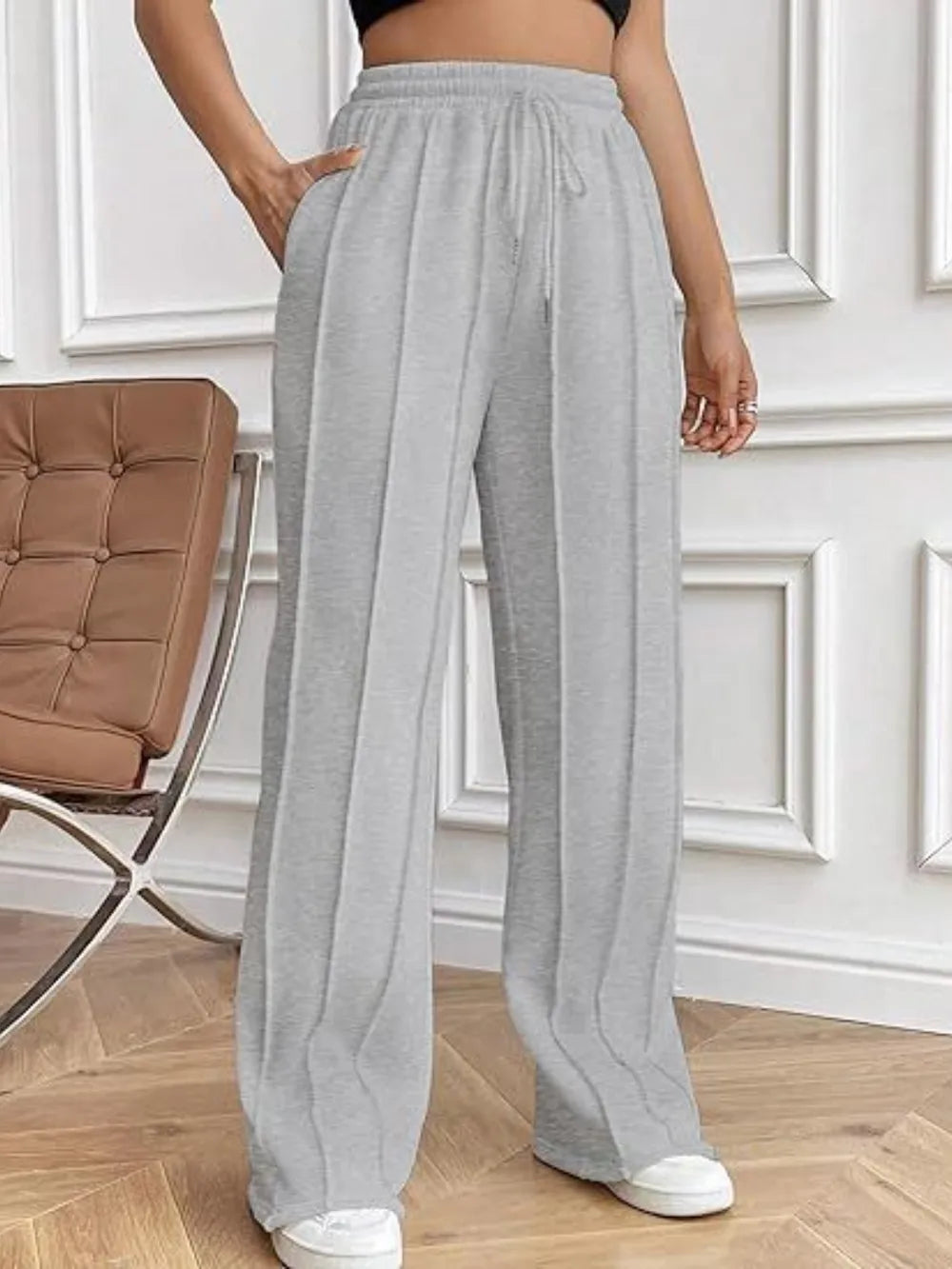 Drawstring Wide Leg Pants with Pockets – Trendsi | ClozArt