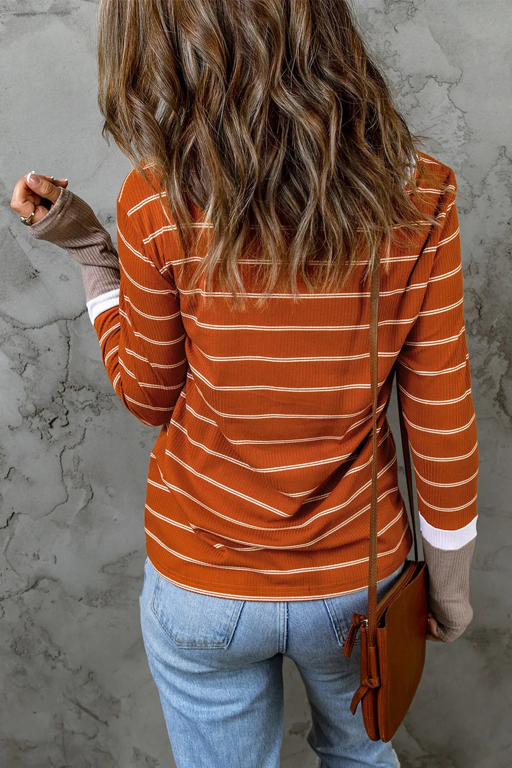 Striped Round Neck Long Sleeve T-Shirt – Trendsi | ClozArt