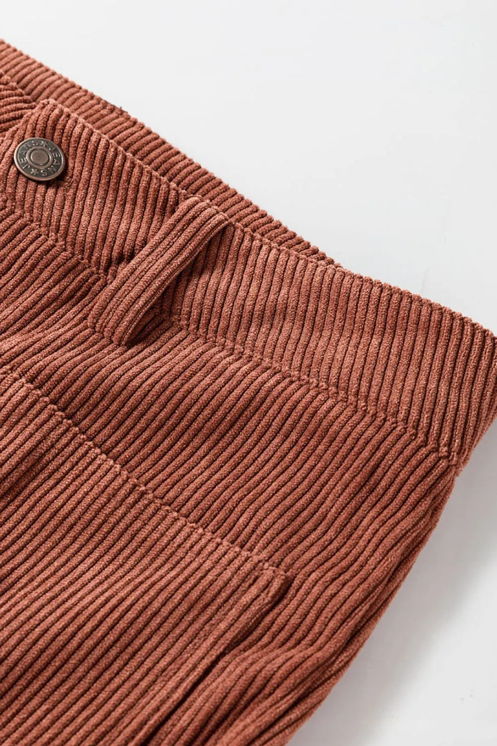 High Waist Square Pockets Corduroy Pants – Trendsi | ClozArt