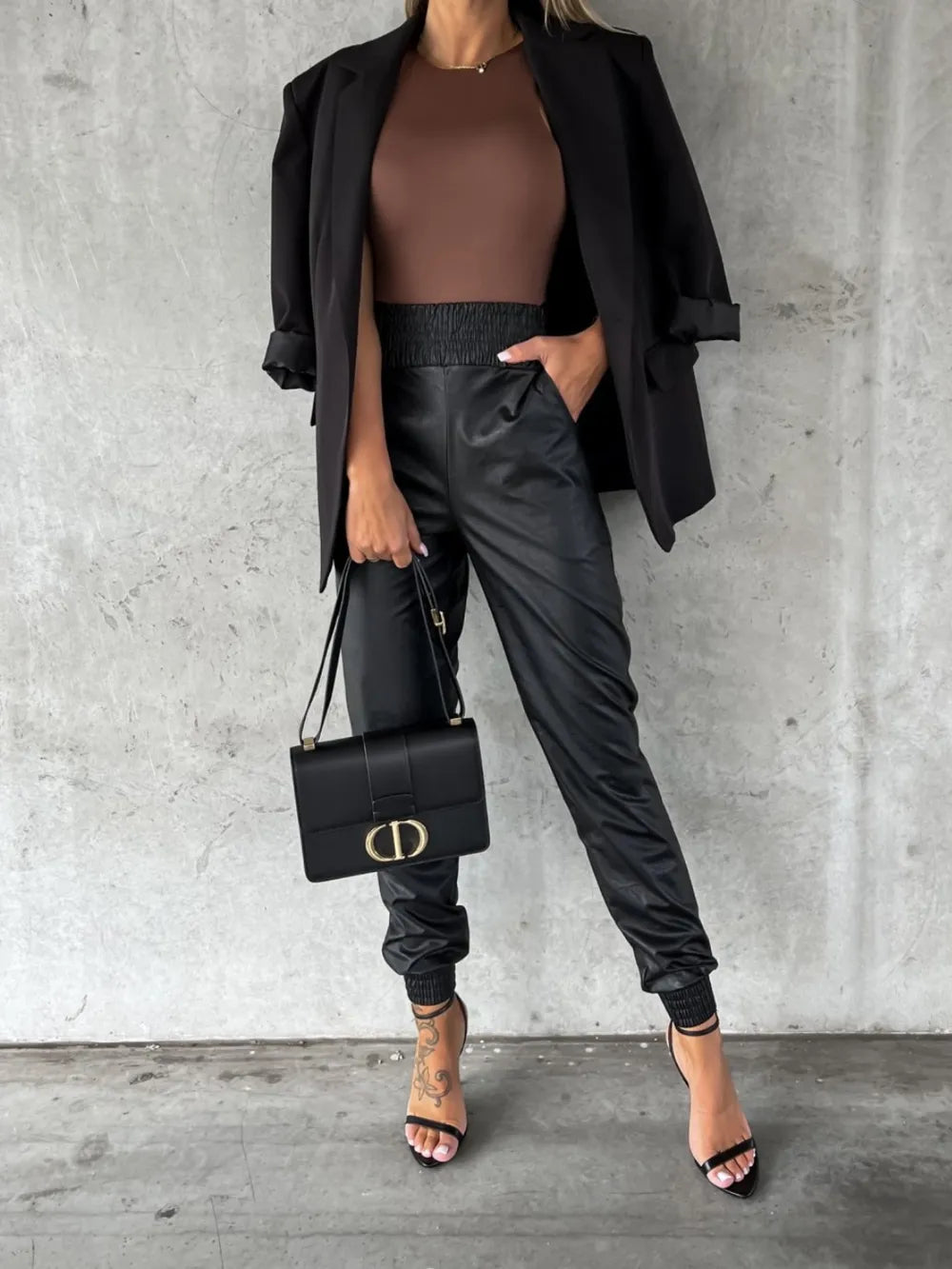 Smocked High Waist Pants with Pockets – Trendsi | ClozArt