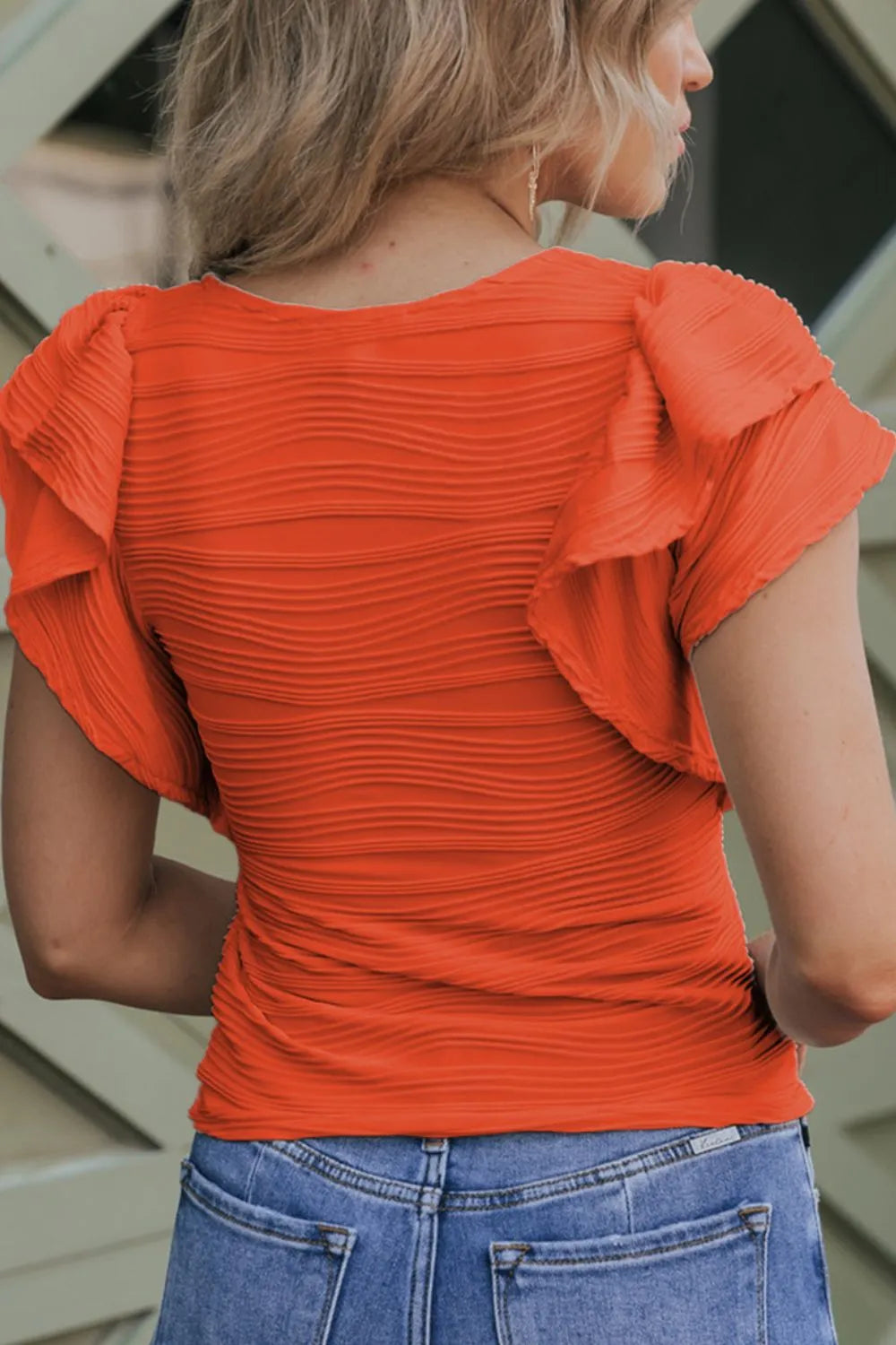 Textured Round Neck Cap Sleeve Top – Trendsi | ClozArt