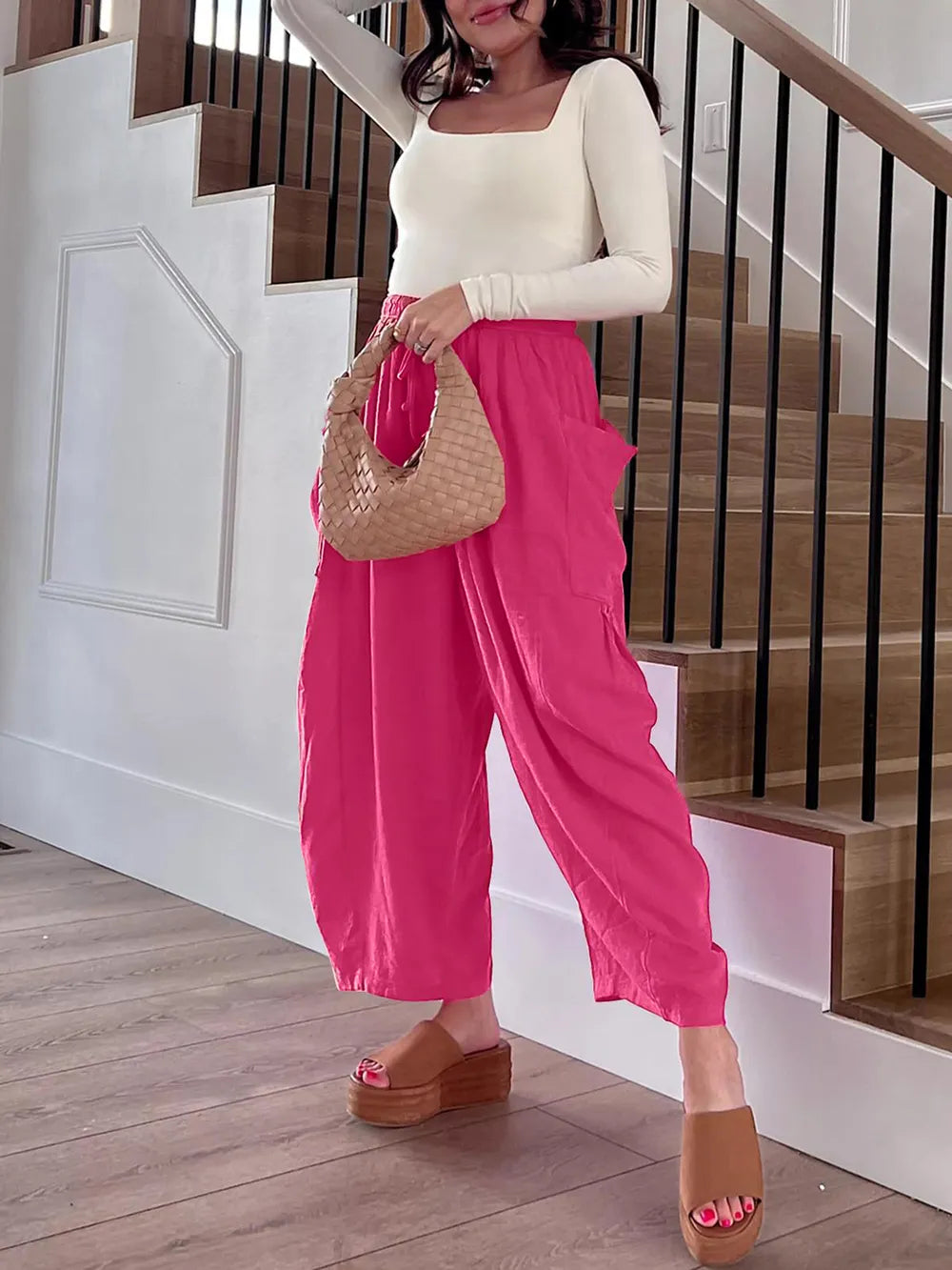 Full Size Wide Leg Pants with Pockets – Trendsi | ClozArt