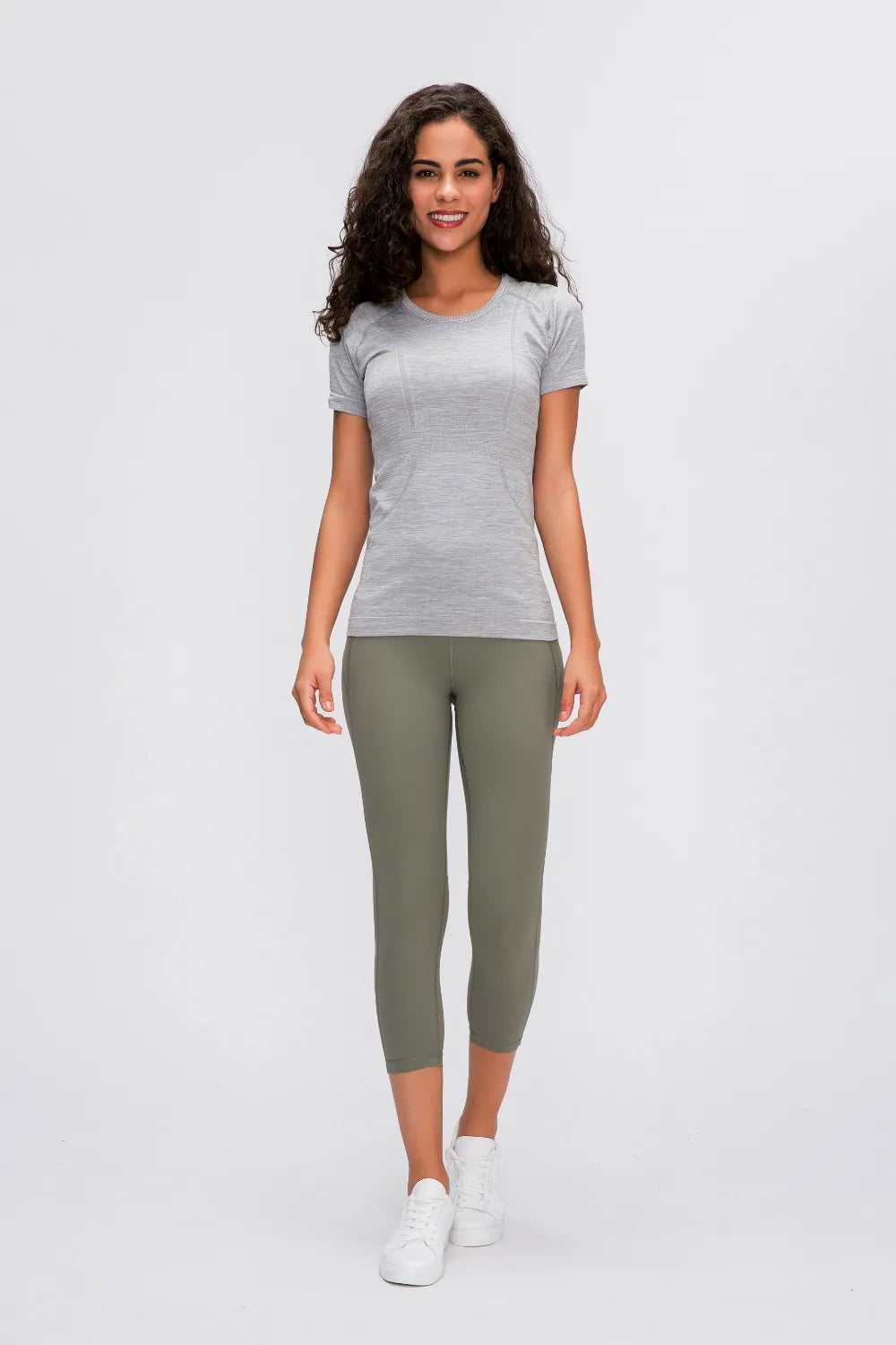 Millennia Round Neck Short Sleeve Active T-Shirt – Trendsi | ClozArt