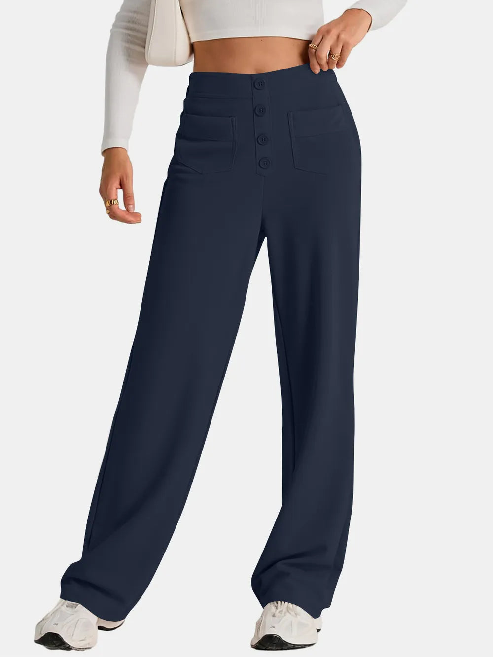 High Waist Wide Leg Pants – Trendsi | ClozArt