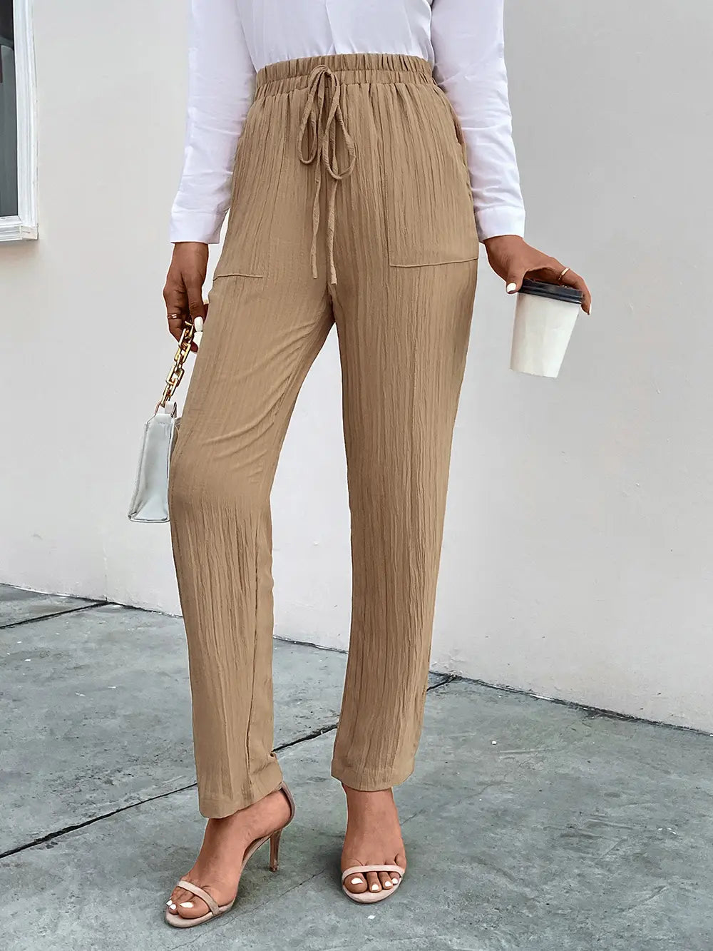 Perfee Texture Drawstring Pants with Pockets – Trendsi | ClozArt