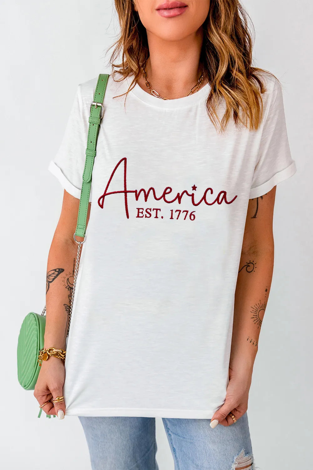 Letter Graphic Round Neck Short Sleeve T-Shirt – Trendsi | ClozArt
