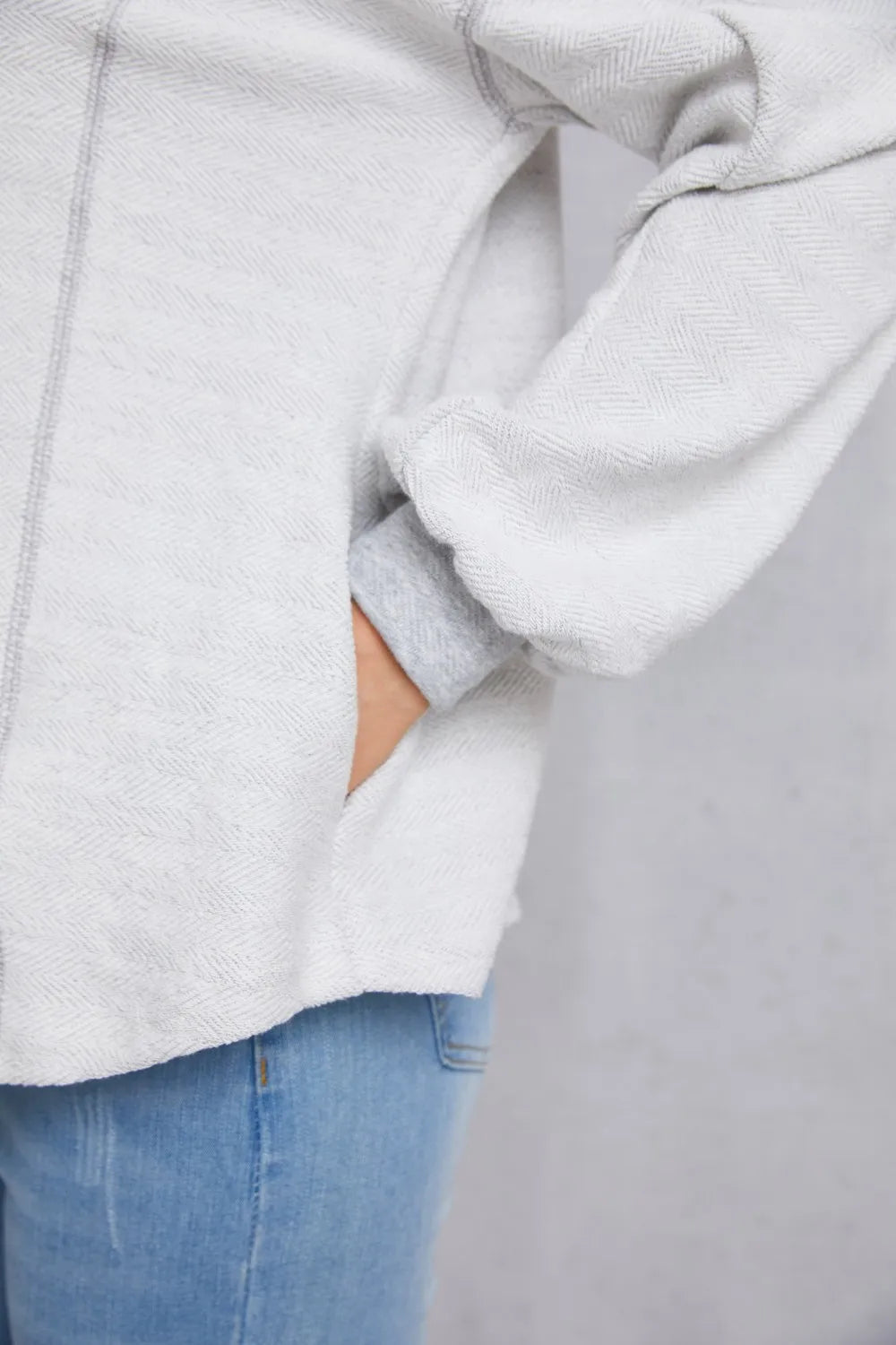 Half Button Dropped Shoulder Sweatshirt – Trendsi | ClozArt