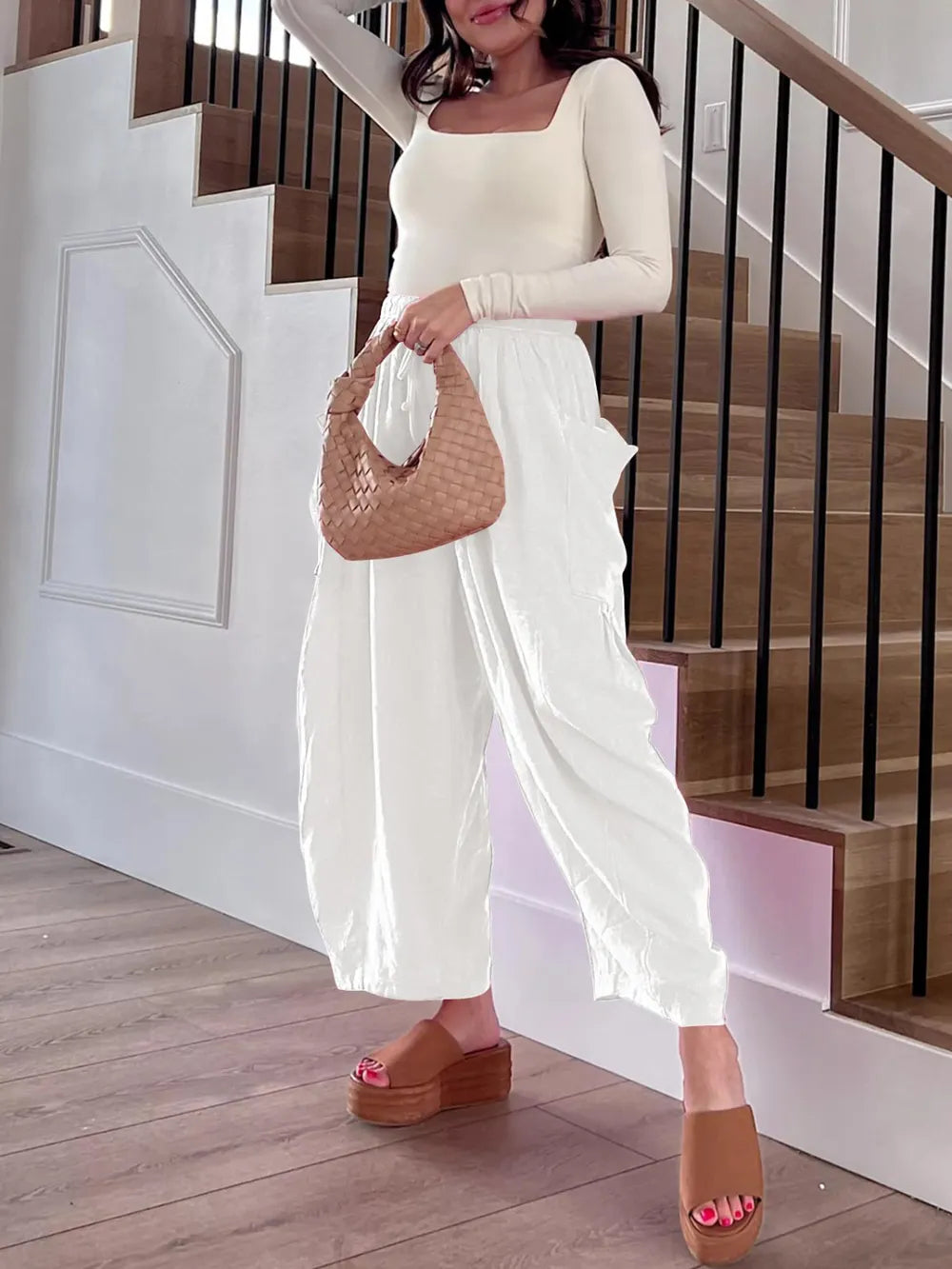 Full Size Drawstring Pants with Pockets Plus Size – Trendsi | ClozArt