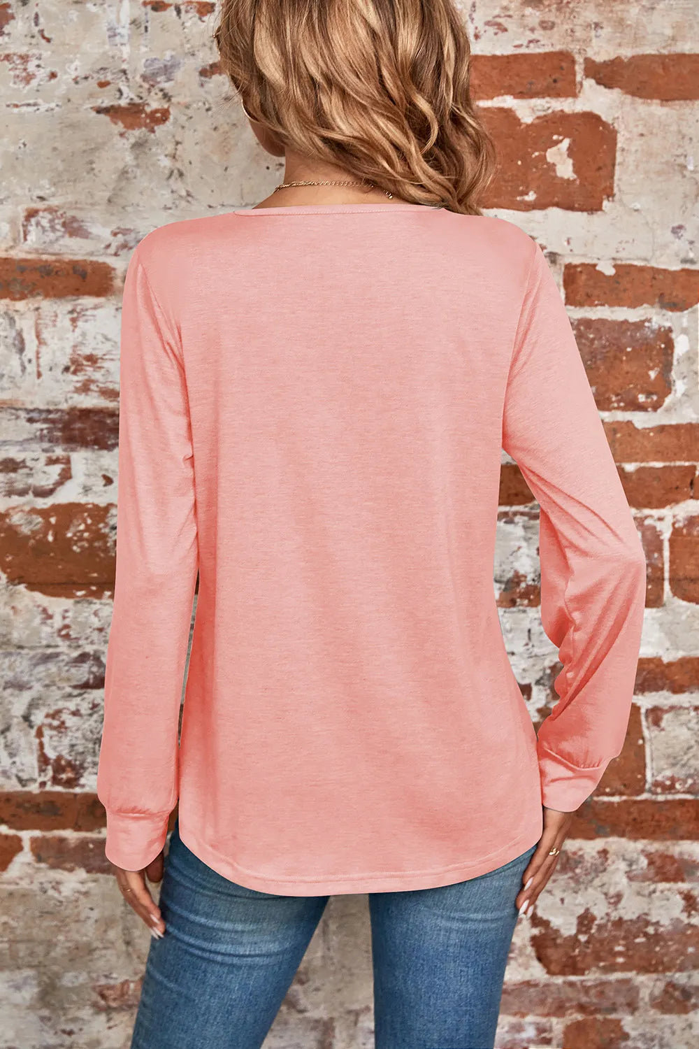 Ruched Square Neck Long Sleeve T-Shirt – Trendsi | ClozArt