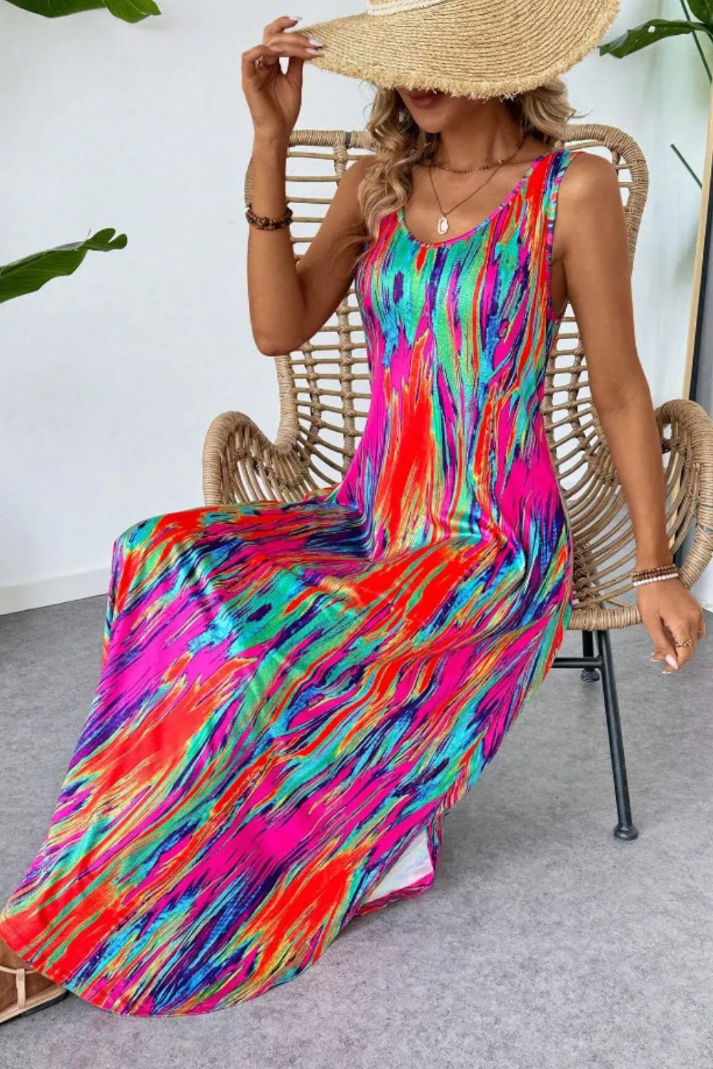 Scoop Neck Sleeveless Dress with Pockets – Trendsi | ClozArt
