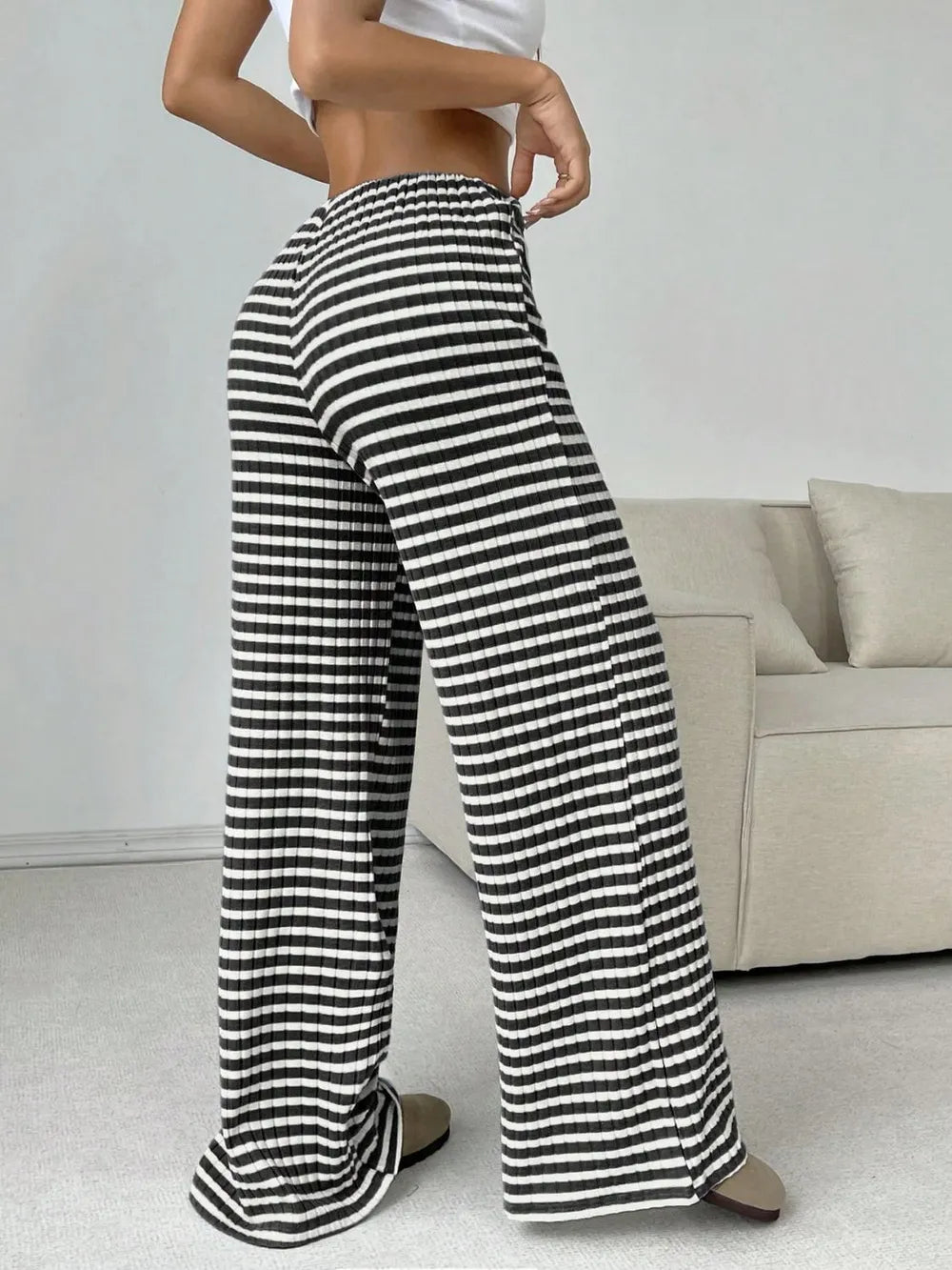 Tied Striped Wide Leg Pants – Trendsi | ClozArt