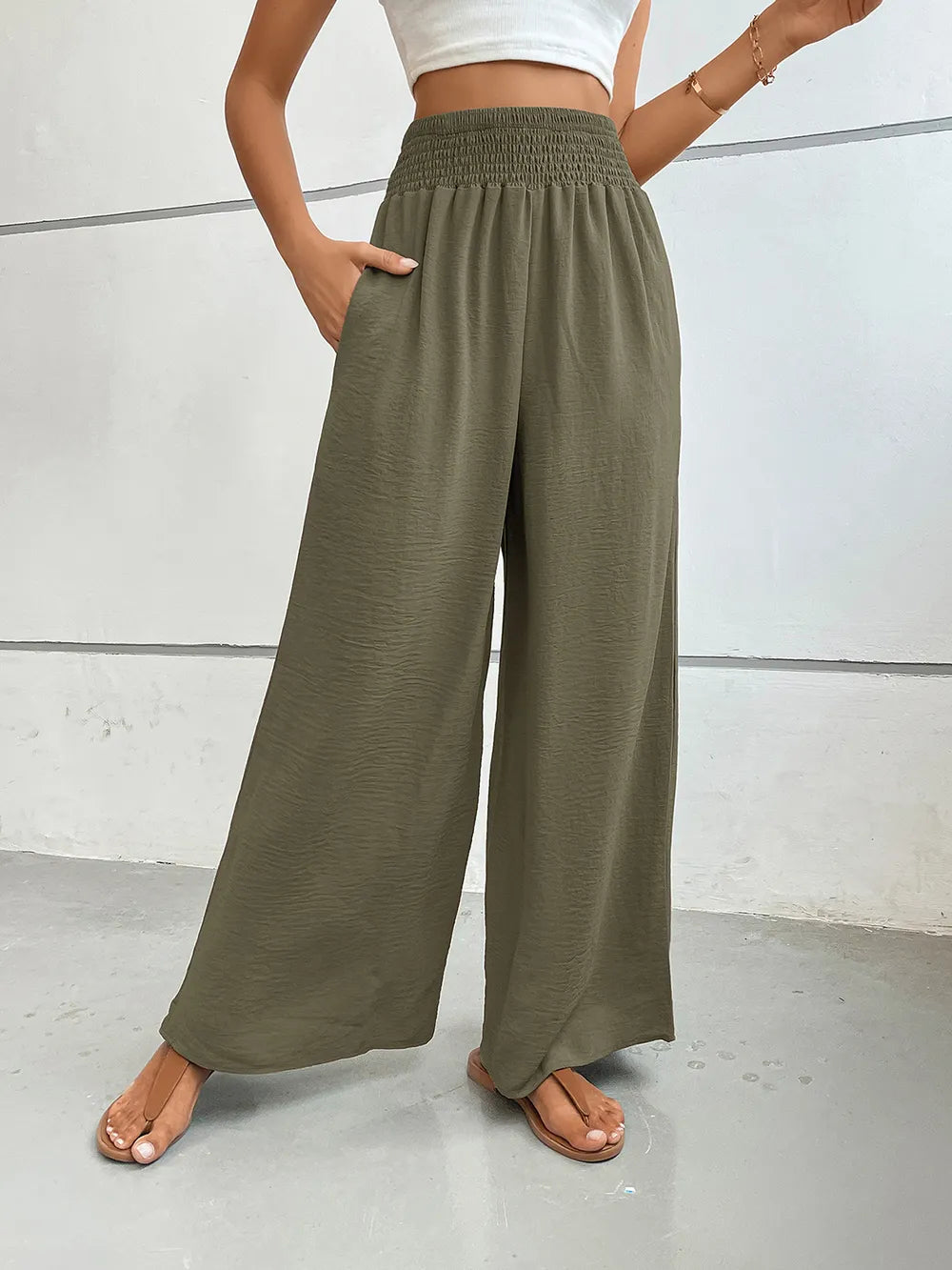 Perfee Wide Leg Pants with Pockets – Trendsi | ClozArt