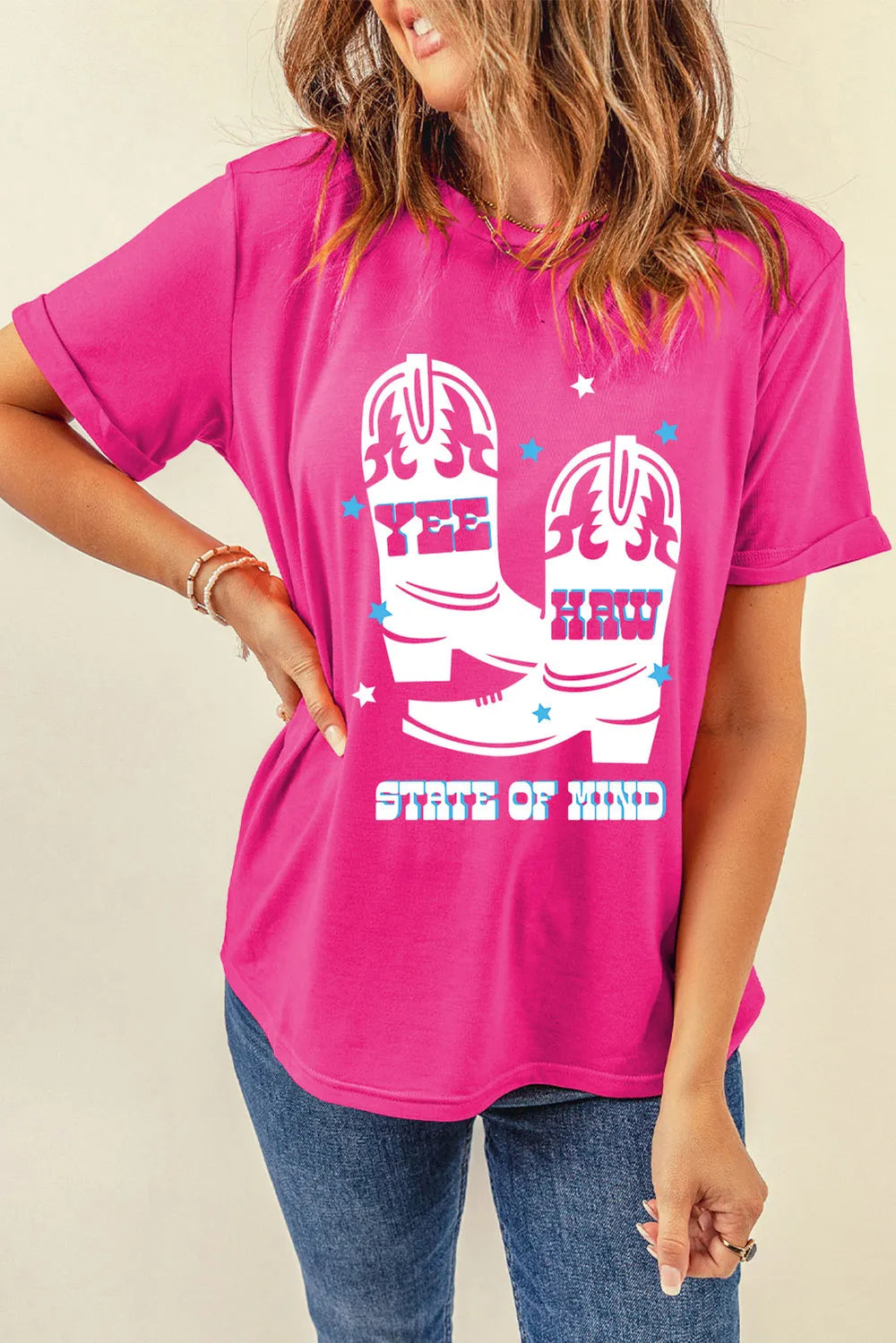 Graphic Round Neck Short Sleeve T-Shirt – Trendsi | ClozArt