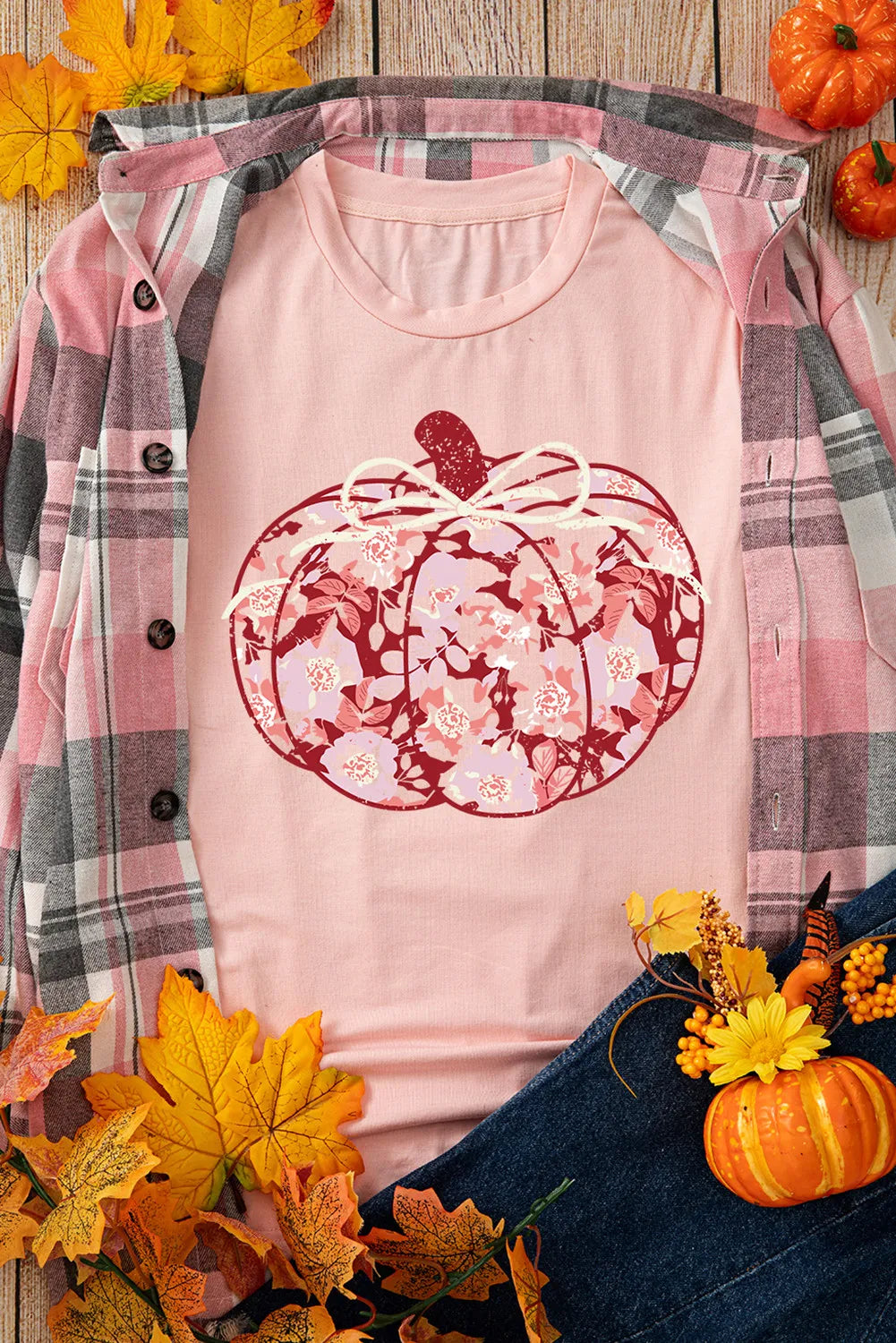 Pumpkin Graphic Round Neck Long Sleeve T-Shirt – Trendsi | ClozArt