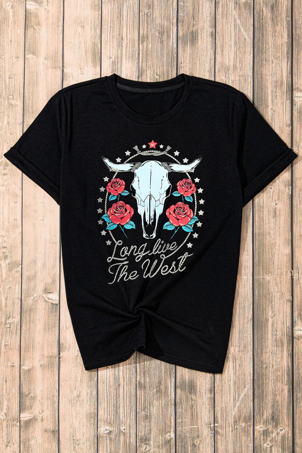 Graphic Round Neck Short Sleeve T-Shirt – Trendsi | ClozArt