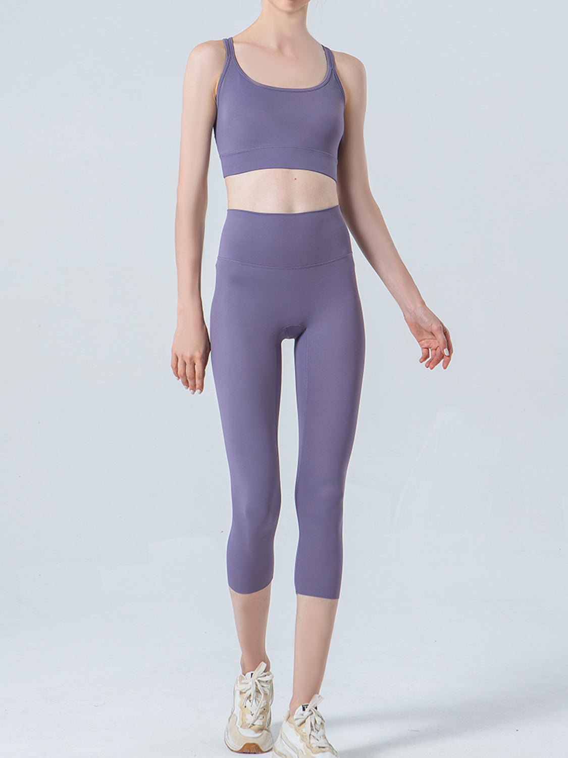 Wide Waistband Cropped Sports Leggings – Trendsi | ClozArt