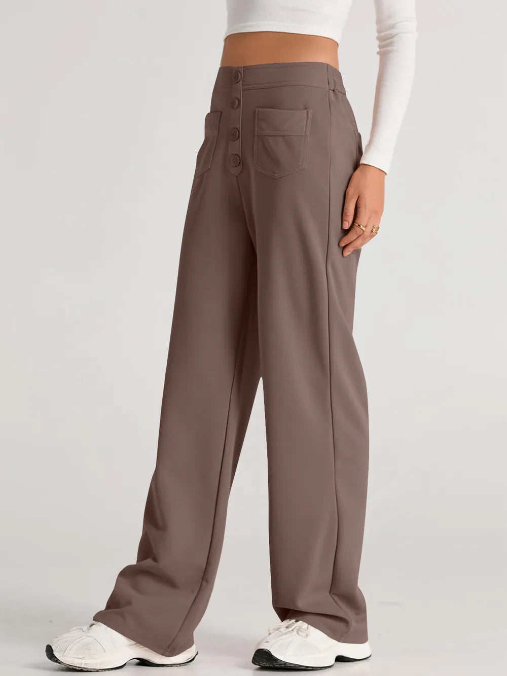 High Waist Wide Leg Pants – Trendsi | ClozArt