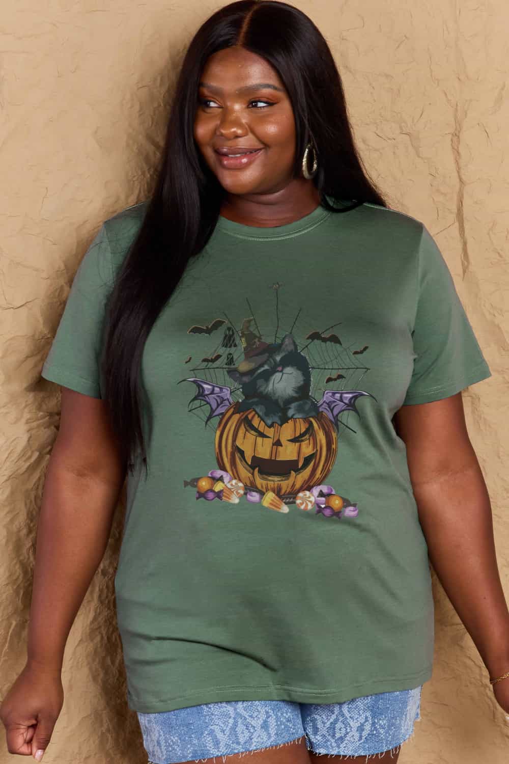 Simply Love Full Size Jack-O'-Lantern Graphic T-Shirt – Trendsi | ClozArt