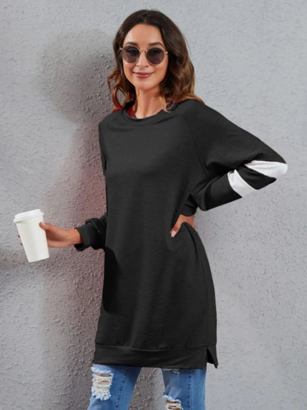 Full Size Striped Round Neck Long Sleeve T-Shirt – Trendsi | ClozArt