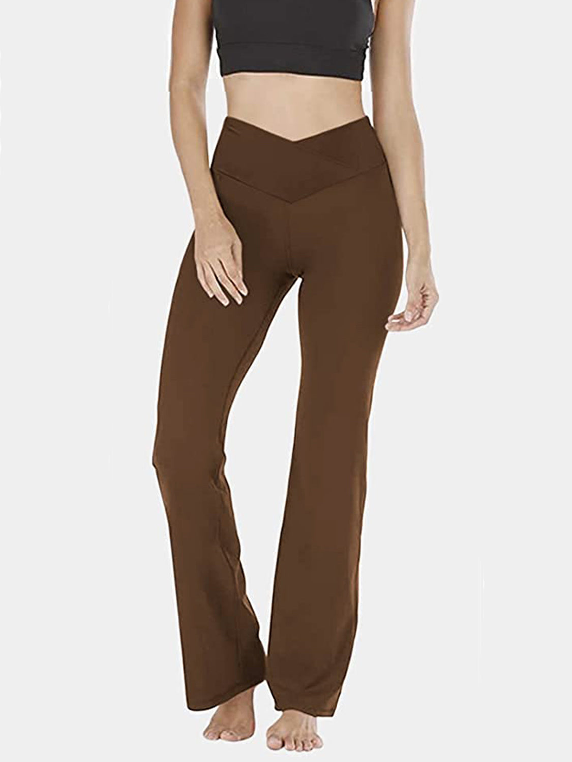 V-Waist Bootcut Long Pants – Trendsi | ClozArt