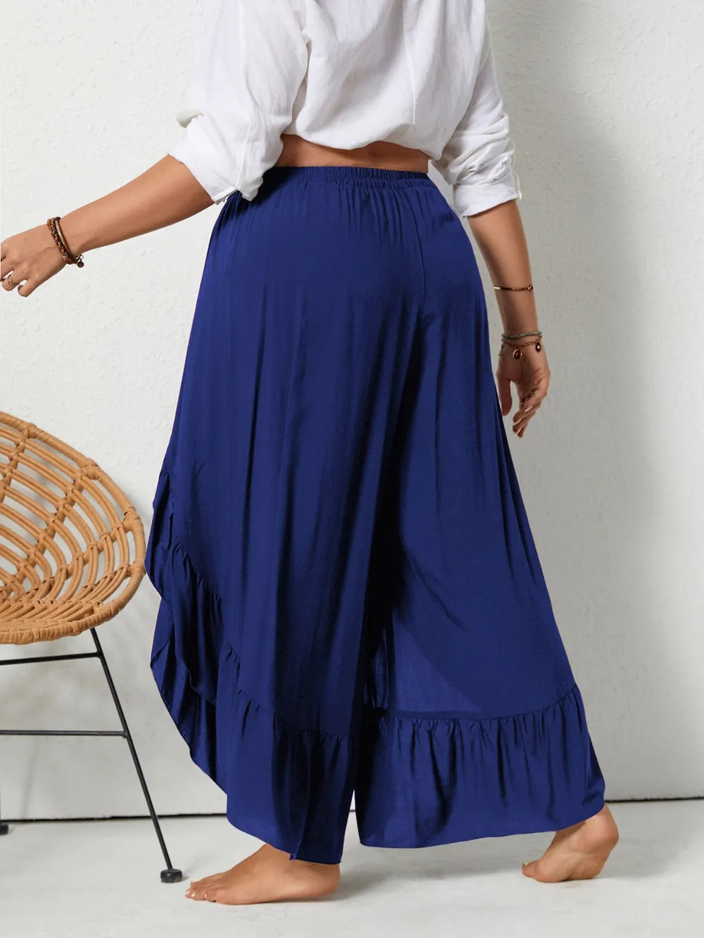 Plus Size Ruffled Wide Leg Pants – Trendsi | ClozArt