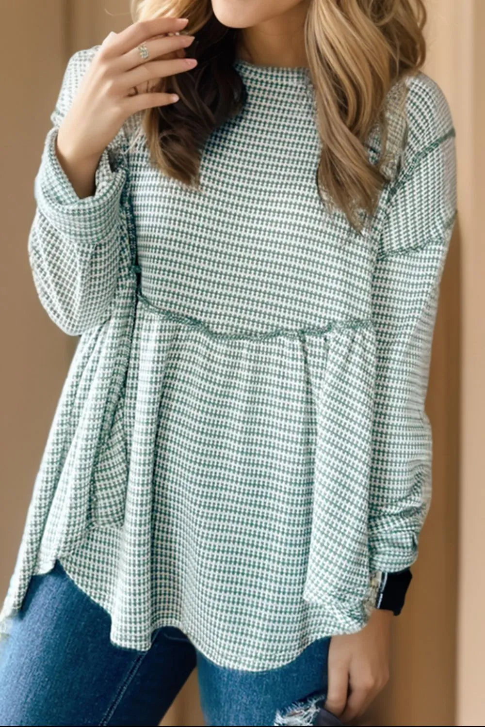 Exposed Seams Round Neck Dropped Shoulder T-Shirt – Trendsi | ClozArt
